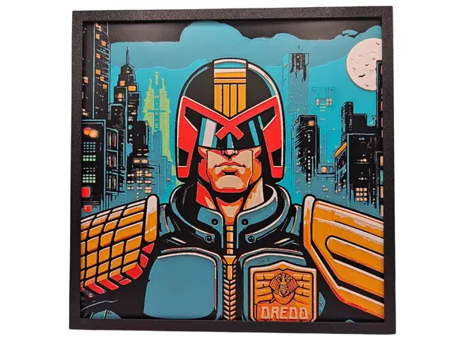 HueForge model: Judge Dredd by BusyKikiBee