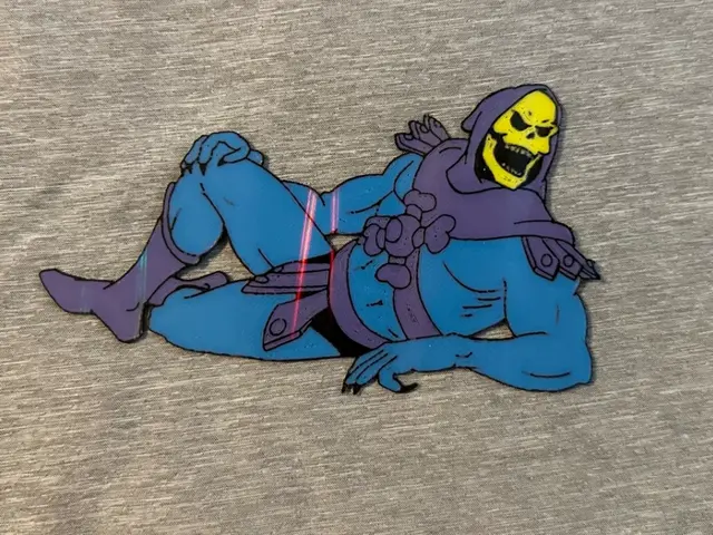 HueForge model: Skeletor Bookmark or Fridge Magnet - Flatforge by Hey Ben