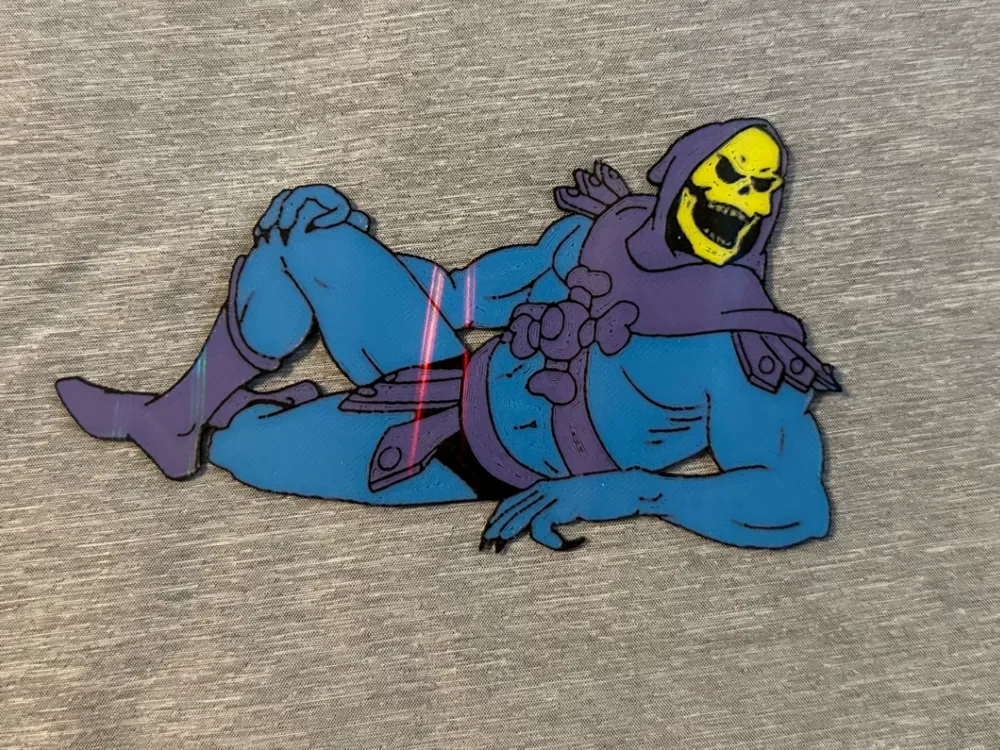 Skeletor Bookmark or Fridge Magnet - Flatforge by Hey Ben HueForge model: Skeletor Bookmark or Fridge Magnet - Flatforge by Hey Ben