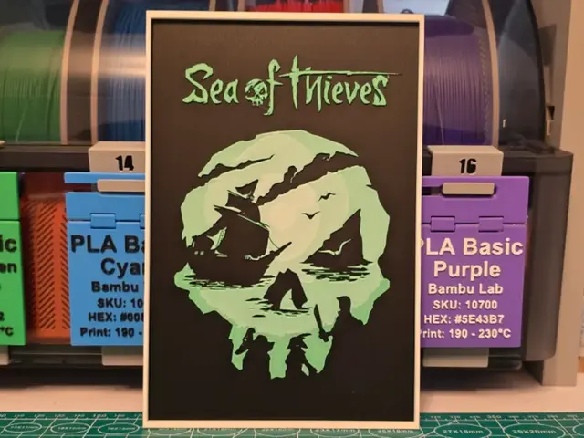 HueForge model: Sea of Thieves Game Poster - Hueforge Art by Lumpy3D