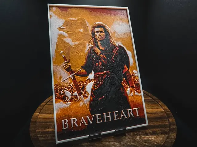 HueForge model: Braveheart (Movie Poster - HueForge) by HugheCraft