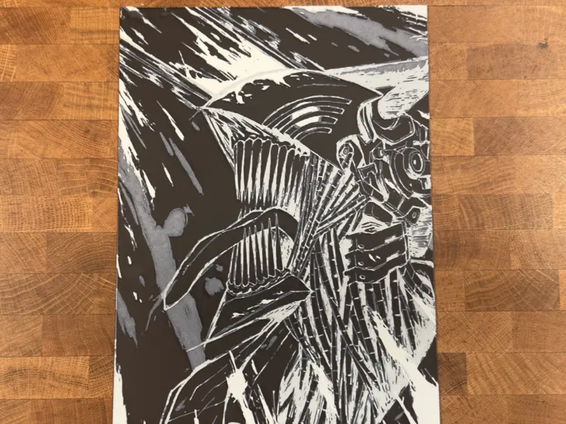 Chainsaw Man - Denji Chainsaw Man Outline by Pretty Okay Prints HueForge model: Chainsaw Man - Denji Chainsaw Man Outline by Pretty Okay Prints