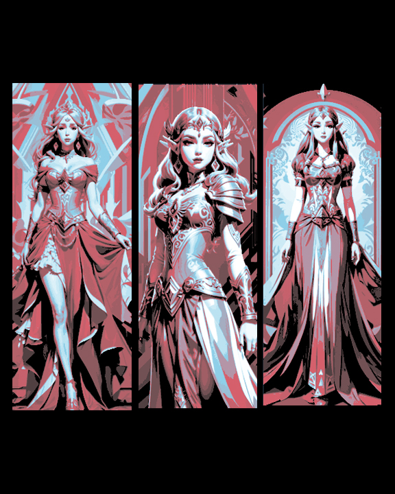 Fan Art of Princess Zelda from the games named after Her - 3 Bookmarks by BooneCo3d HueForge model: Fan Art of Princess Zelda from the games named after Her - 3 Bookmarks by BooneCo3d