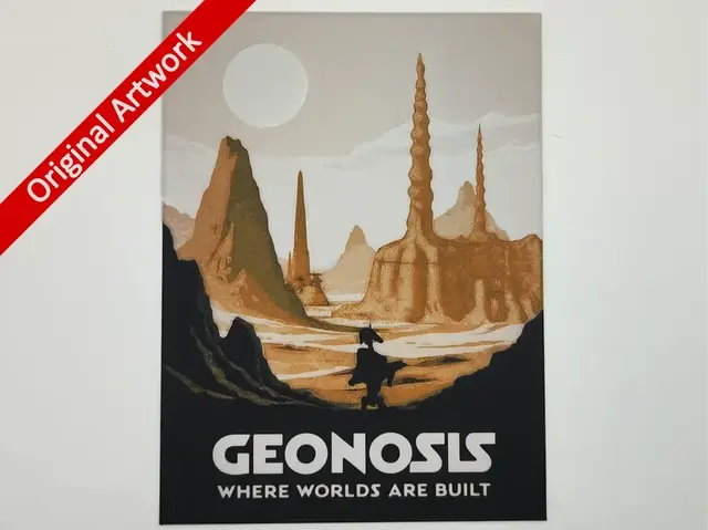 HueForge model: Geonosis travel poster - hueforge by Altf4-Formation