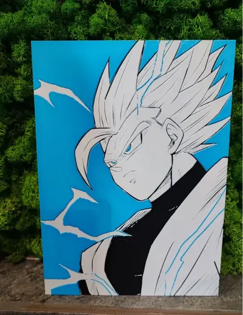 HueForge model: Gohan - Customise Background by Garuda3D