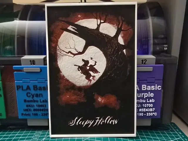 HueForge model: Sleepy Hollow Movie Poster - Hueforge Art by Lumpy3D