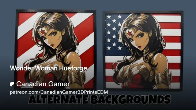 HueForge model: Wonder Woman Hueforge by Canadian Gamer