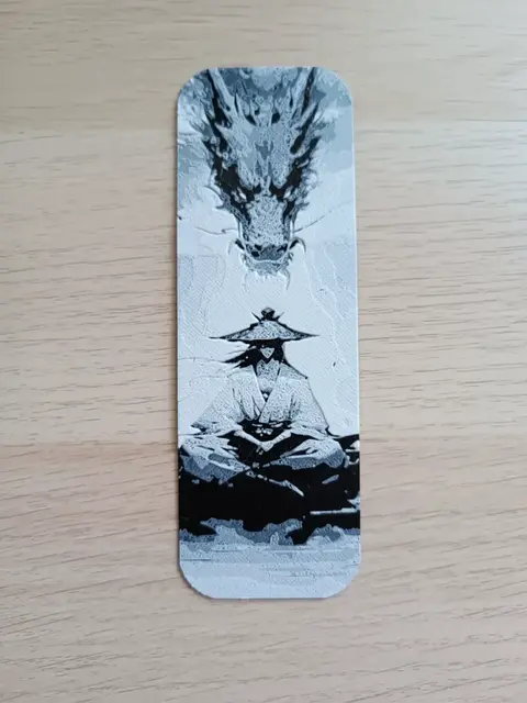 HueForge model: Samurai Dragon Bookmark by Atrus Design