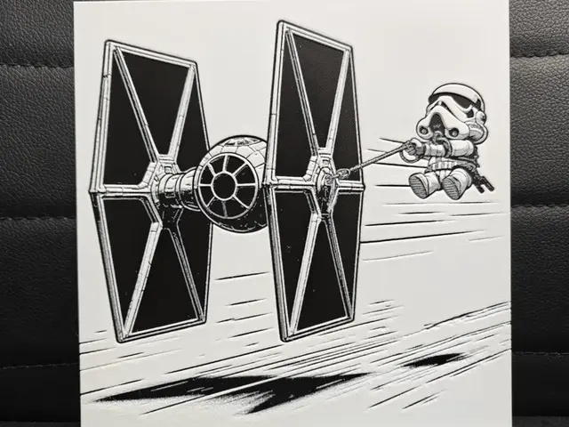 HueForge model: TIE Training / Stormtrooper & TIE Fighter by TheHueforgeLady