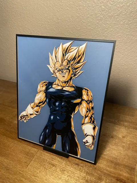 HueForge model: Majin Form Vegeta by Cloudy Nostalgia