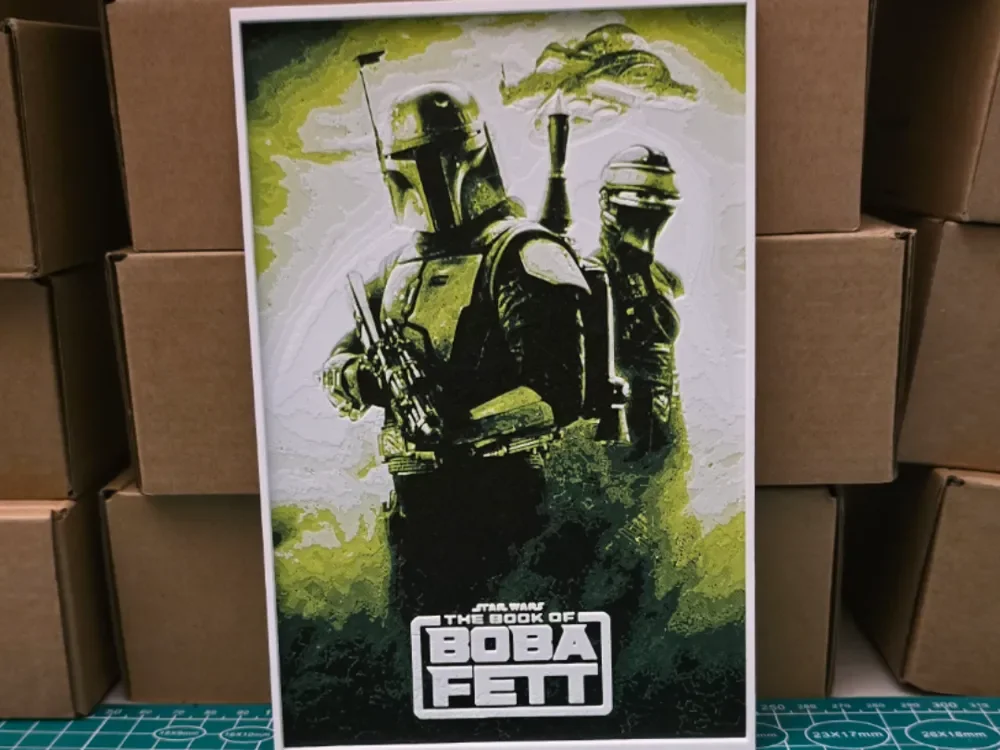 Star Wars The Book of Boba Fett - Hueforge Art by Lumpy3D HueForge model: Star Wars The Book of Boba Fett - Hueforge Art by Lumpy3D