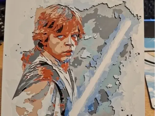 HueForge model: Star wars Luke Skywalker - Hueforge by 3dGlow