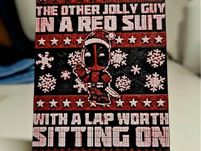 HueForge model: Christmas Deadpool knitted by Mano's 3d_Art
