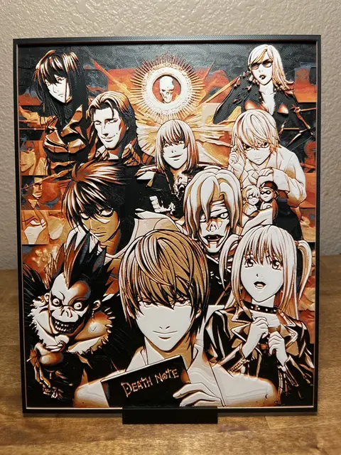 HueForge model: Death Note Poster by Cloudy Nostalgia