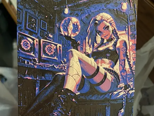 HueForge model: Jinx Sitting Hueforge by Advancedtechworldwide