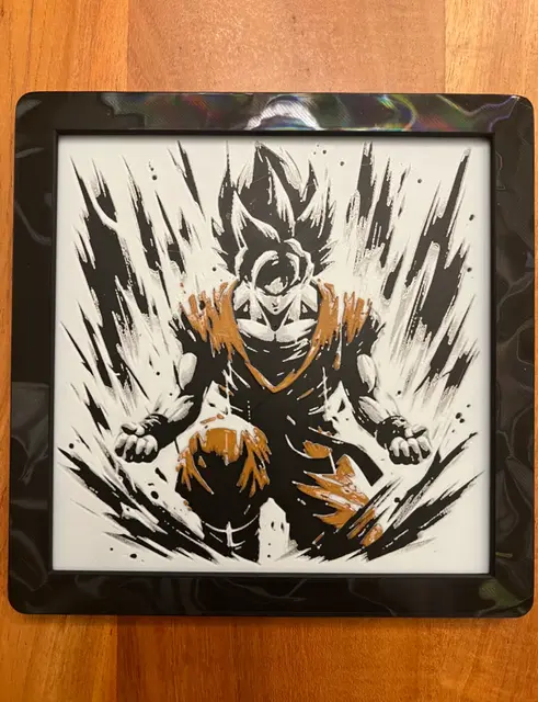 HueForge model: Goku in Orange 2.0 by JustBe 3D Printing