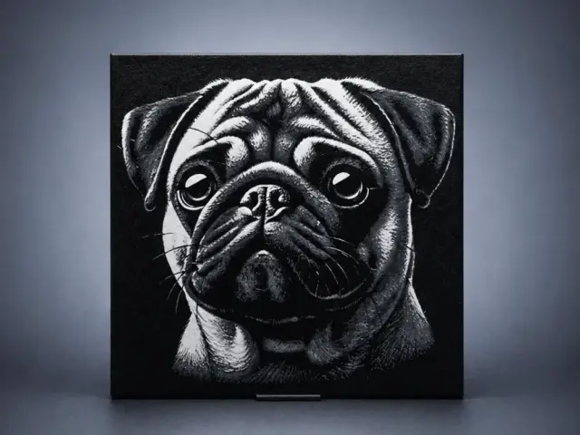 HueForge model: Pug dog by Aleksandr