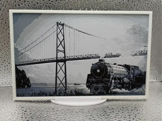 HueForge model: Royal Hudson under Lions Gate Bridge hueforge by Borishotch Industries