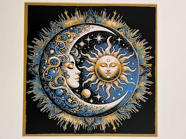 HueForge model: Celestial Sun Moon by 3djd