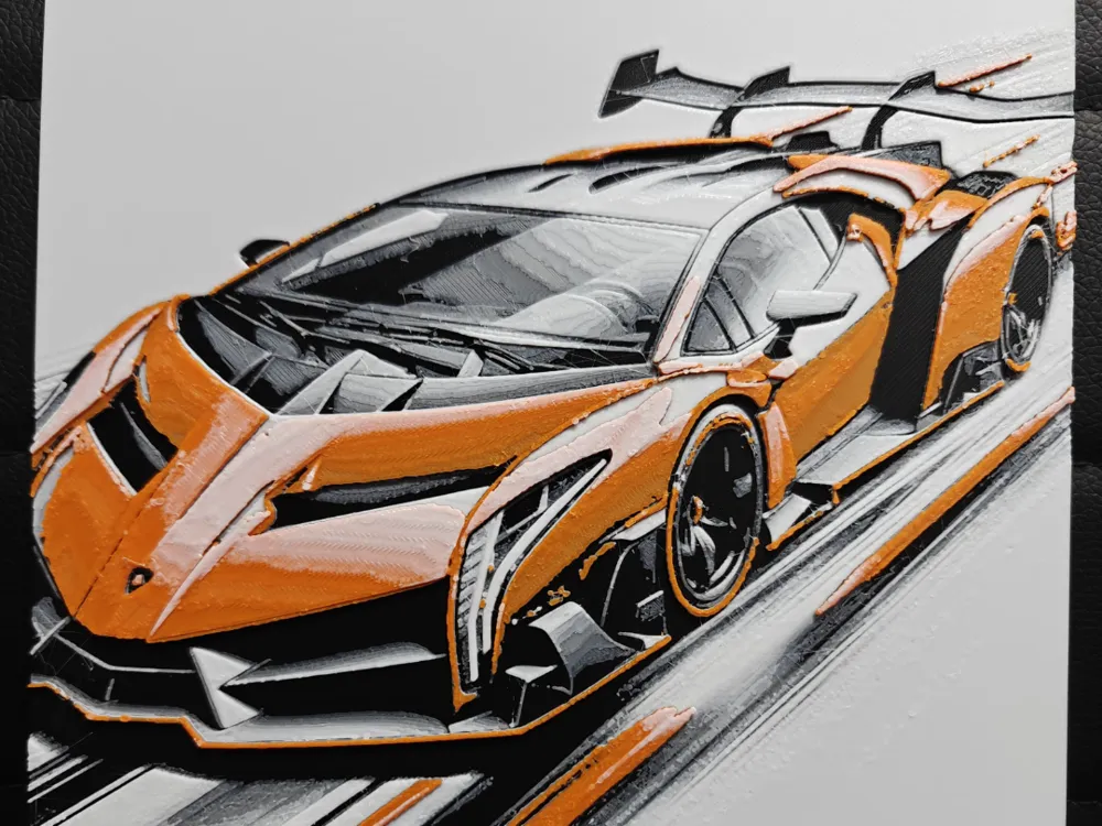 Lamborghini Veneno by TheHueforgeLady HueForge model: Lamborghini Veneno by TheHueforgeLady