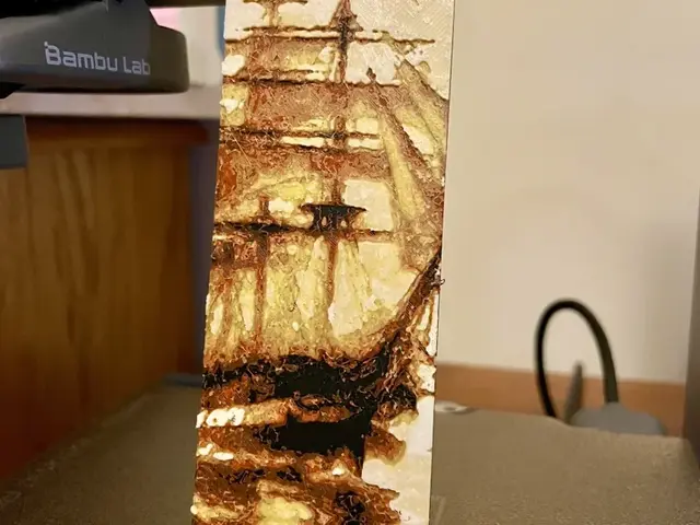 HueForge model: Ship Bookmark by 3D_Forged