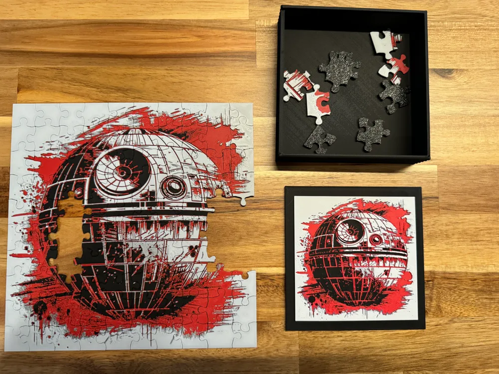 PUZZLE - Death Star by Canadian Gamer HueForge model: PUZZLE - Death Star by Canadian Gamer
