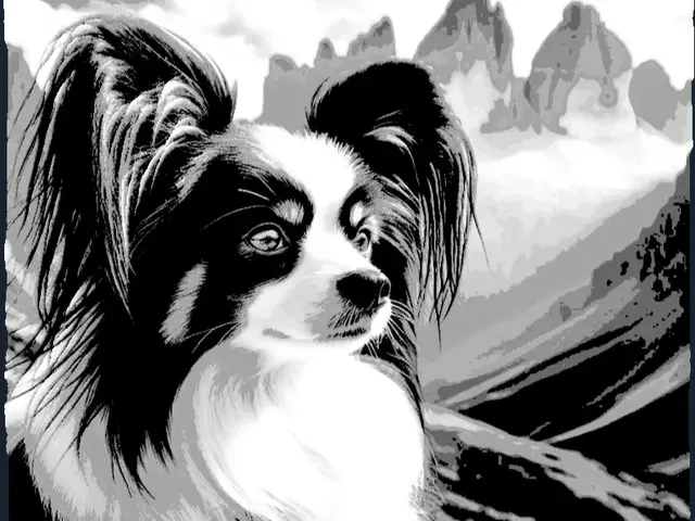 HueForge model: Papillon dog by BeaN