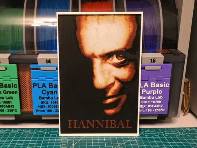 HueForge model: Hannibal Movie Poster - Hueforge Art by Lumpy3D