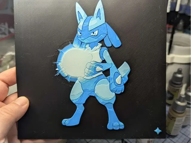 HueForge model: Hueforge lucario by ZombiePaint3D