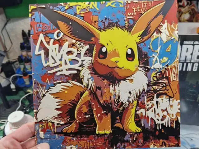 HueForge model: Pokemon Hueforge - Eevee Street Art by Dakiren