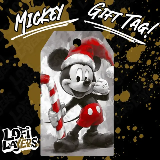 HueForge model: Mickey Mouse Gift Tag Hueforge by LoFi Layers