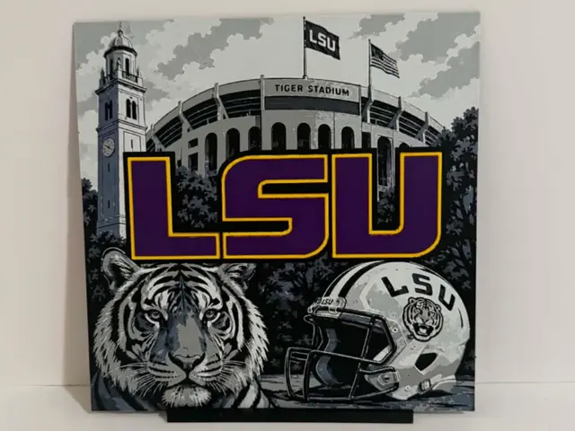 HueForge model: LSU Hueforge by Magnolia Crafts