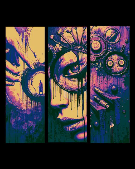 HueForge model: Abstract fun in surreal background - Set of bookmarks by BooneCo3d