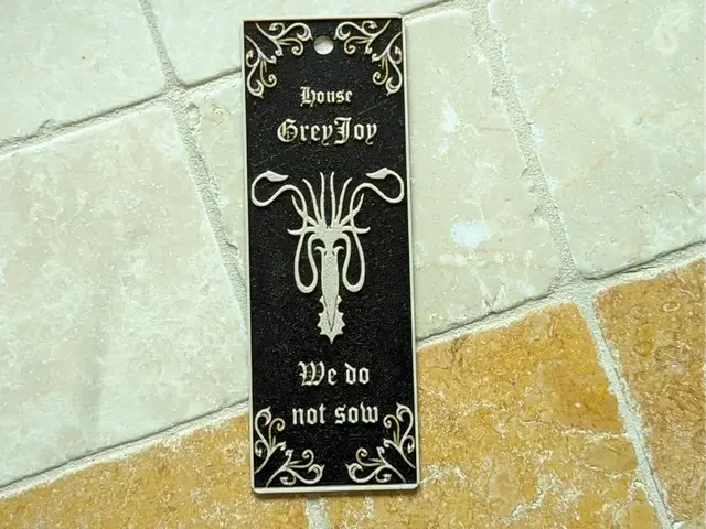 HueForge model: A Game of Throne Bookmarks - House Greyjoy by suaimondi