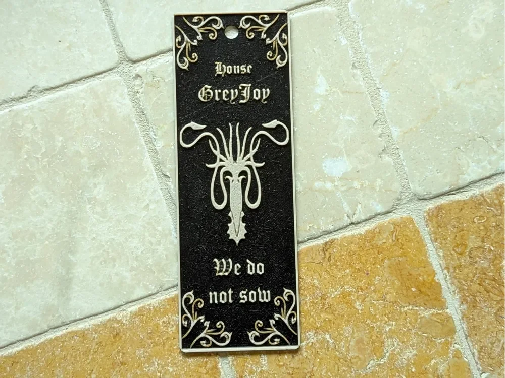 A Game of Throne Bookmarks - House Greyjoy by suaimondi HueForge model: A Game of Throne Bookmarks - House Greyjoy by suaimondi