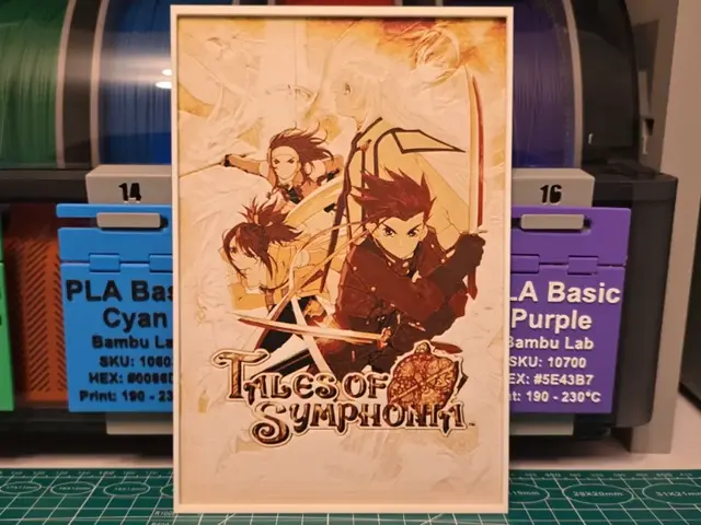 HueForge model: Tales of Symphonia Poster - Hueforge Art by Lumpy3D
