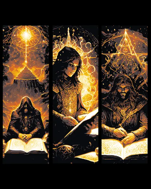 HueForge model: The owners of the mystical and fantasy knowledge will control the future - Set of Bookmarks by BooneCo3d