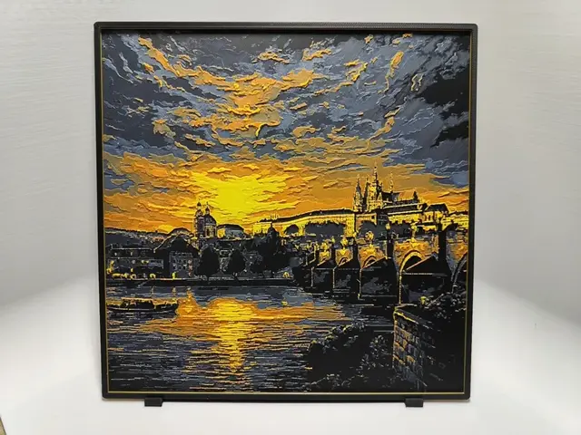 HueForge model: Prague Castle Sunset - Hueforge by BeaN