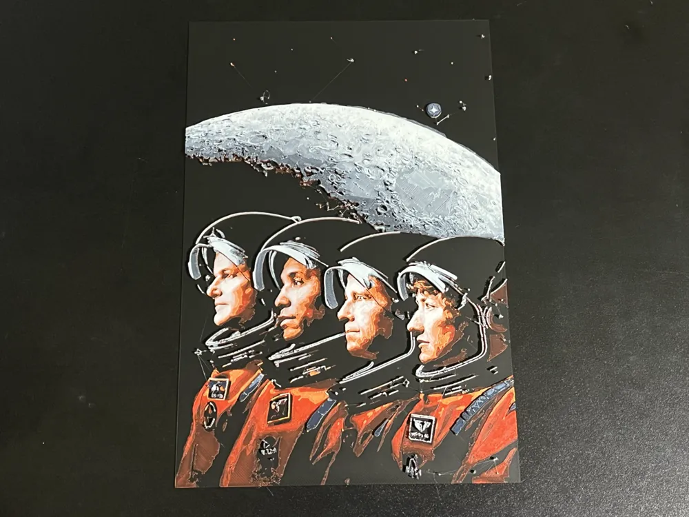 Artemis II astronauts Hueforge by FantasyZ HueForge model: Artemis II astronauts Hueforge by FantasyZ