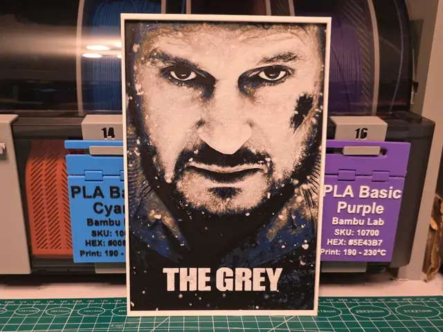 HueForge model: The Grey Movie Poster - Hueforge Art by Lumpy3D