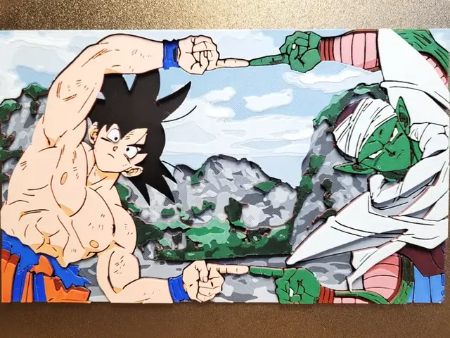 HueForge model: Goku & Piccolo (fusion technique) Hueforge_235x143 by Vincent111