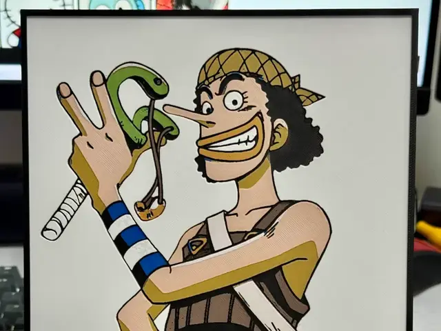 HueForge model: One Piece - Usopp - Hueforge by Strata Prints