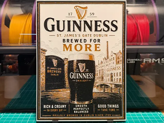 HueForge model: Guinness Poster - St. James Gate by liv_3d