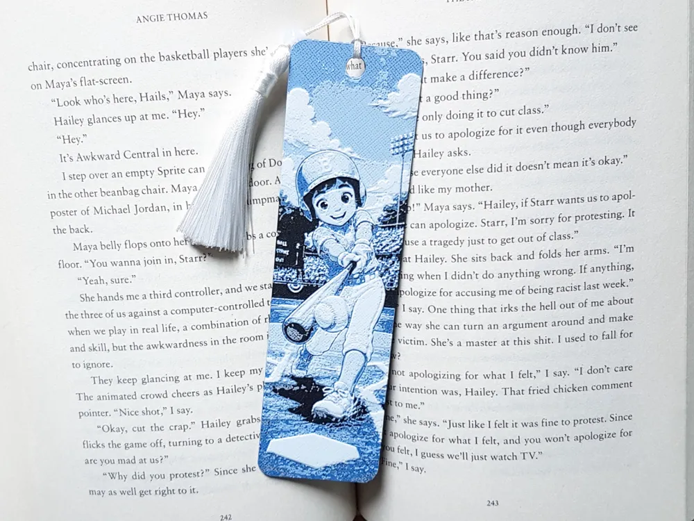 Bookmark, Girl Baseball Player by Dame Jo HueForge model: Bookmark, Girl Baseball Player by Dame Jo