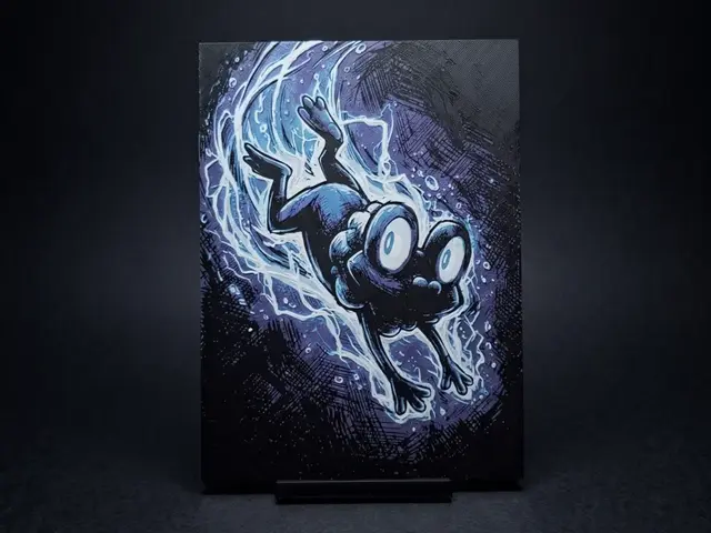 HueForge model: Froakie Dive - Hueforge Wall Art by LED