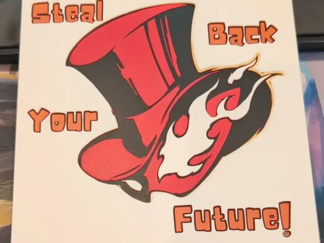 HueForge model: Persona 5 Hat Logo "Steal Back Your Future" by IslandLooter