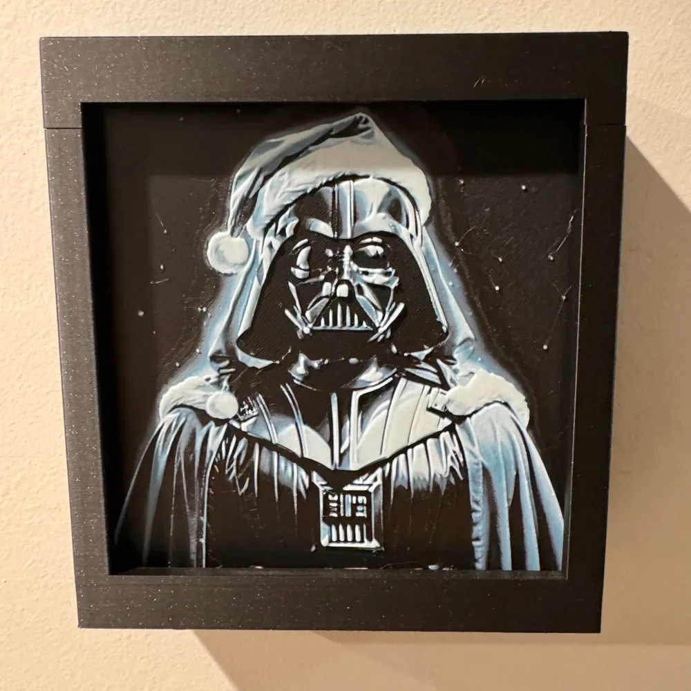 Ghost of Christmas Darth - HueForge Print (Frame Compatible) by cyanidesugar HueForge model: Ghost of Christmas Darth - HueForge Print (Frame Compatible) by cyanidesugar