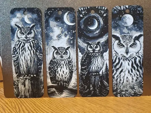 HueForge model: Set of 4 owl bookmarks by 3dGlow