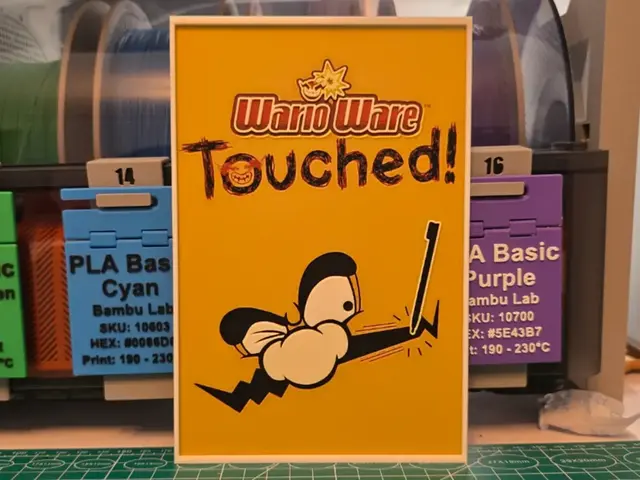 HueForge model: WarioWare: Touched! Game Poster - Hueforge Art by Lumpy3D