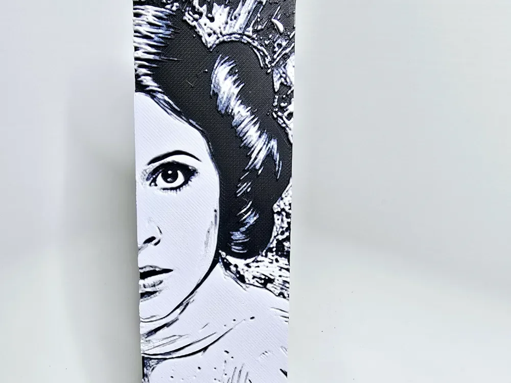 Leia Organa Bookmark by Aprilk6366 HueForge model: Leia Organa Bookmark by Aprilk6366